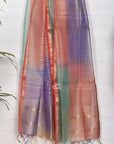 Multi Pastel Sheer / SiCo | Maheshwari Dupatta - Handcrafted Home decor and Lifestyle Products