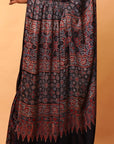 Black Ajrakh Modal Silk Saree