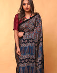 Modal Silk Ajrakh Saree