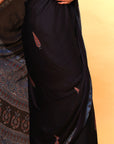 Black Ajrakh Modal Silk Saree