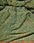 Kamal Butta on Green / Modal Silk | Ajrakh Saree - Handcrafted Home decor and Lifestyle Products