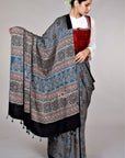 Indigo-Modal-Silk-Ajrakh-Saree