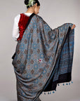 Indigo-Ajrakh-silk-saree