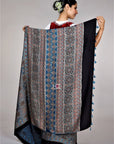 Indigo-Ajrakh-print-saree