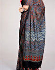Ajrakh Ajrakh Silk Saree