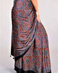 Indigo Kutch Work Saree