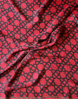 Red Starry Ajrakh Modal Silk Saree