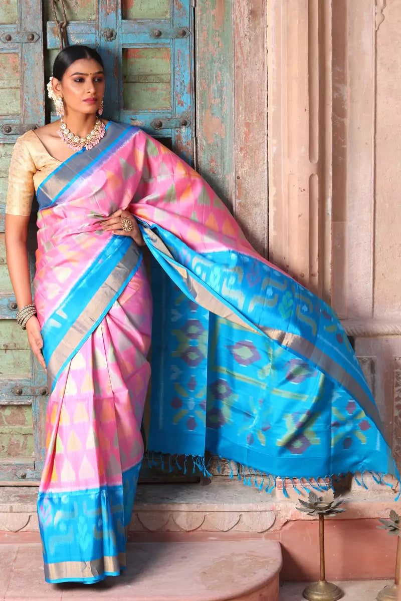 Pochampally Ikat Silk Saree