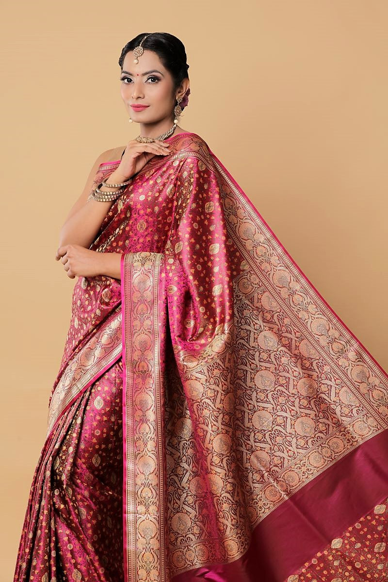 magenta-handloom-banarasi-silk-saree-tanchoi-silk