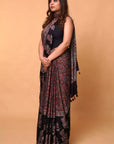 Ajrakh Modal Silk Saree