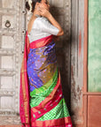 Purple Pochampally Ikat Silk Saree
