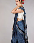 Indigo Ajrakh Saree