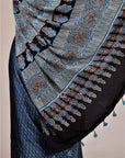 Blue Kutch work saree