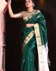 Handloom Green Kanjivaram Silk Saree