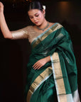 Handloom Green Kanjivaram Pure Silk Saree