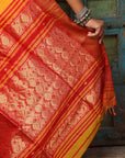 Zari Border Maheshwari Cotton Silk Saree