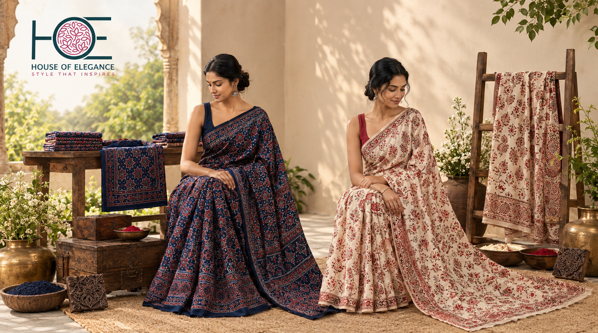 Bagh print vs Ajrakh print