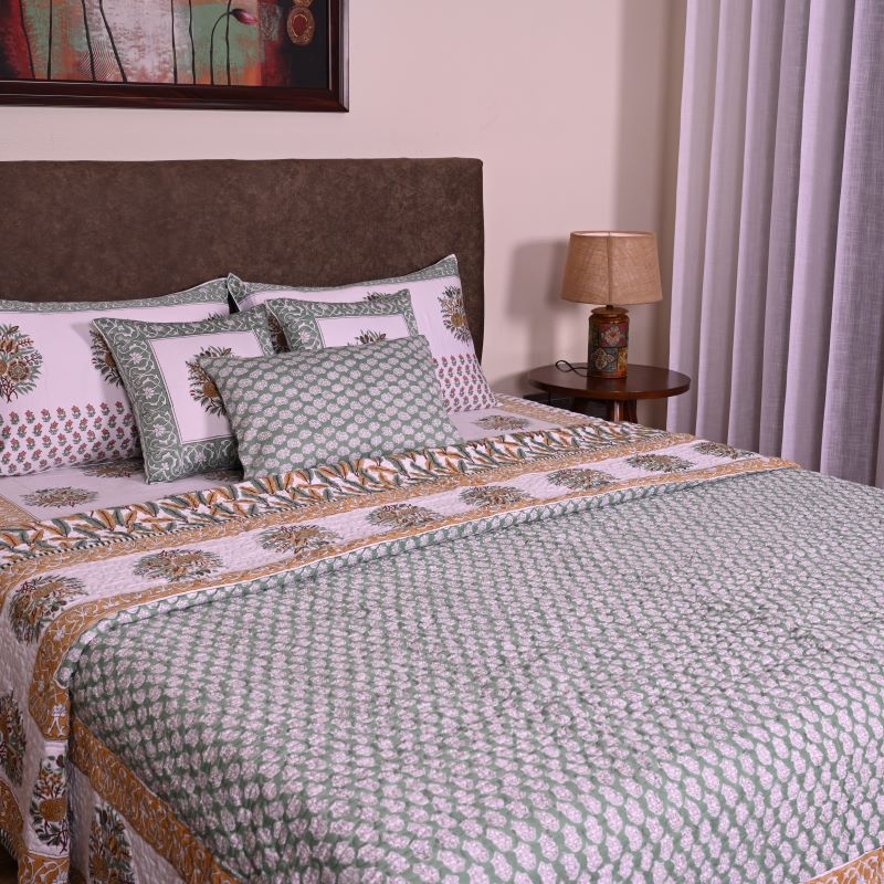 Sanganeri-Print-Cotton-Quilted-Bed-Covers