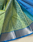 Icy Green Pure Zari Mulberry Silk Kanjivaram Saree