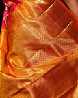 Sunset Magenta Pure Zari Mulberry Silk Kanjivaram Saree