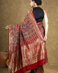 Dola Silk Ajrakh Saree