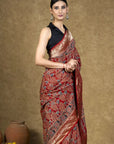 Dola Silk Ajrakh Saree
