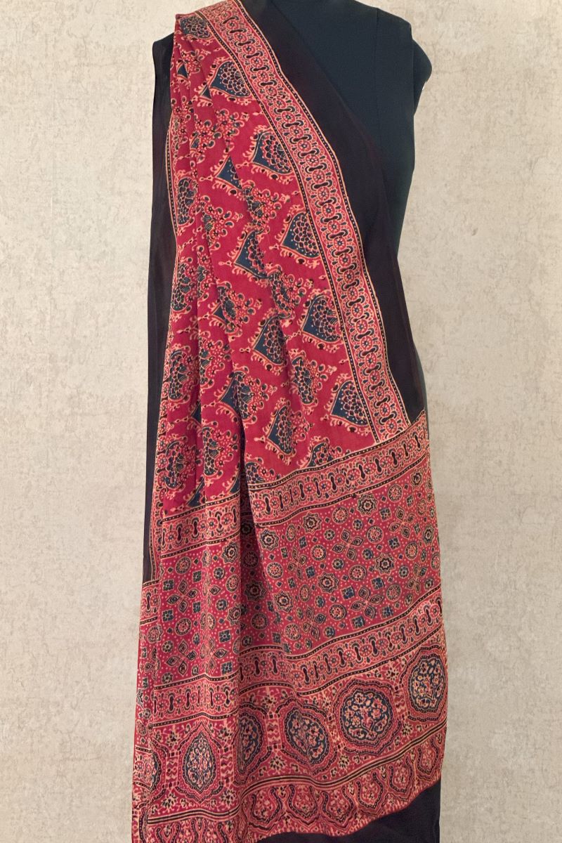 Ajrakh Modal Silk Dupatta