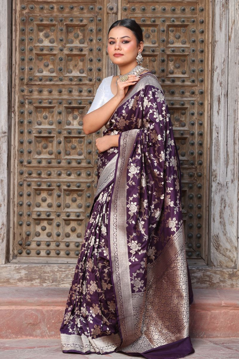 Black Katan silk saree online shopping dvz0002763 - Dvanza.com