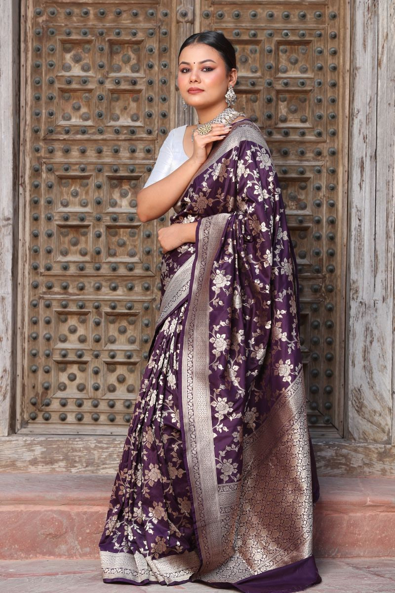 Banarasi Silk Saree  Buy Handwoven Banarasi Silk Saree Online