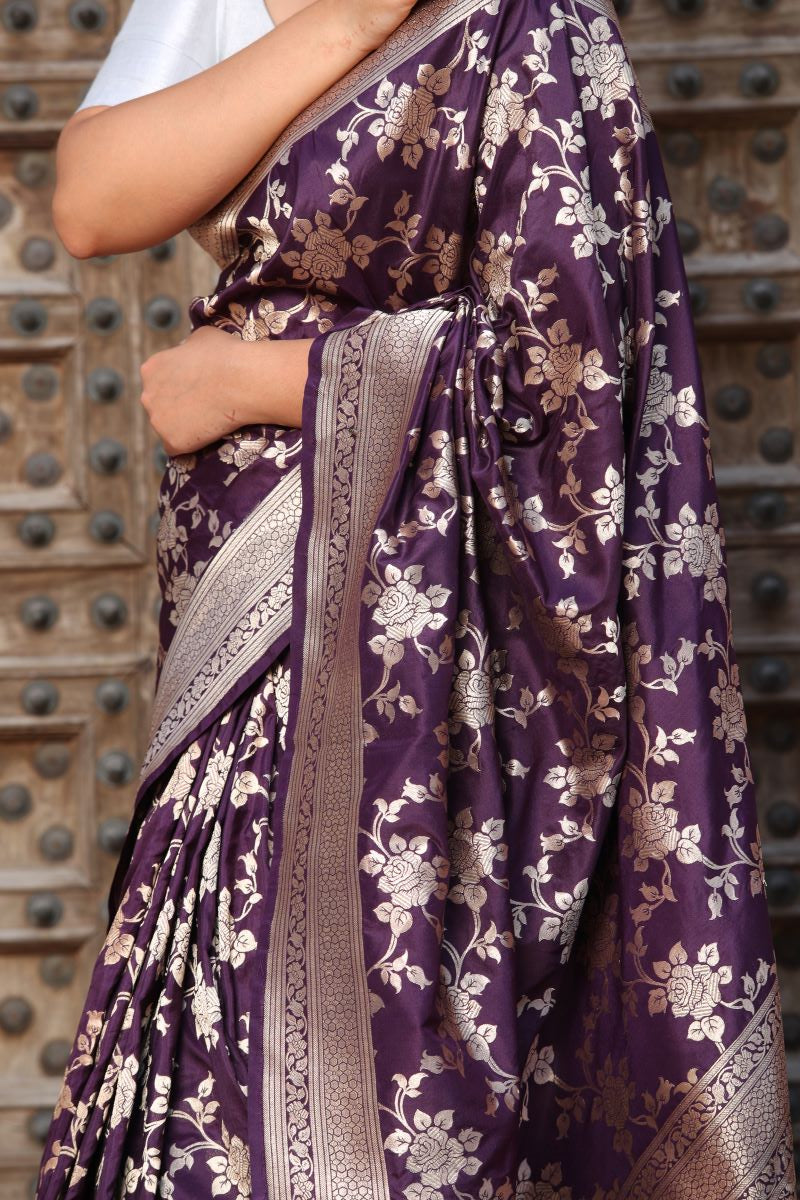 Handwoven ﻿Banarasi Katan Silk Saree