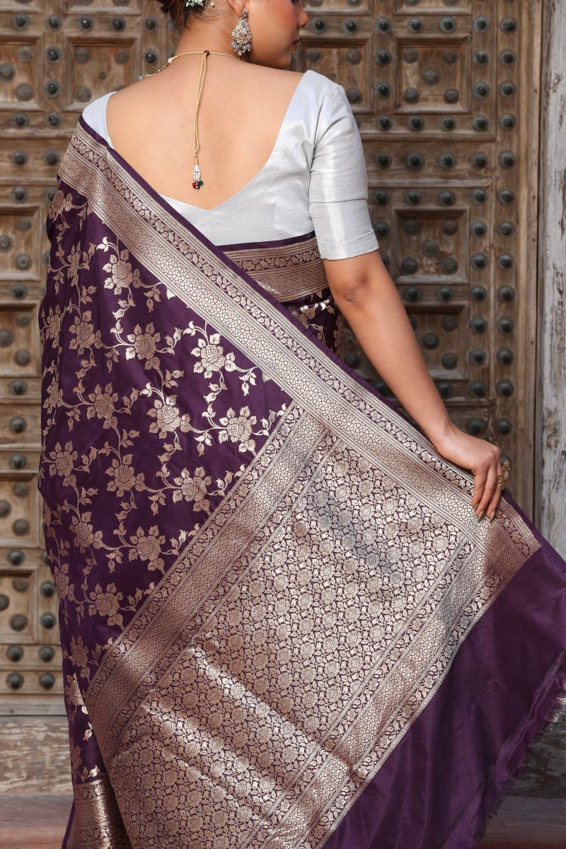 Zari ﻿Banarasi Katan Silk Saree