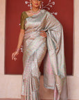 Pure Silk Banarasi Tanchoi Silk Saree