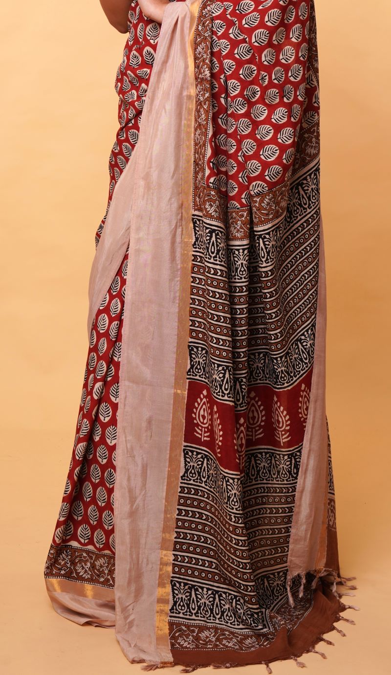 Sanganeri cotton Silk Saree