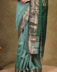 Green Maheshwari Silk Saree