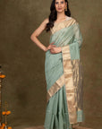 Tissue Pallu Maheshwari Silk Saree