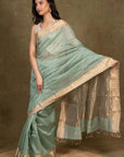 Zari Border Maheshwari Silk Saree