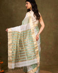 Zari Border Maheshwari Cotton Silk Saree