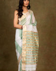 Zari Border Maheshwari Cotton Silk Saree