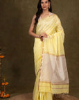 Dune Gold Ghicha Bliss Maheshwari Silk Saree