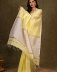 Dune Gold Ghicha Bliss Maheshwari Silk Saree