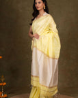 Dune Gold Ghicha Bliss Maheshwari Silk Saree