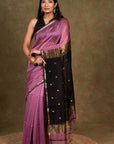 Purple Maheshwari Cotton Silk Saree