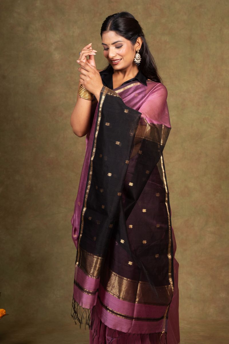 zari border Maheshwari SiCo Saree