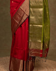 Zari Border Maheshwari Cotton Silk Saree