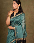 Green Maheshwari Cotton Silk Saree