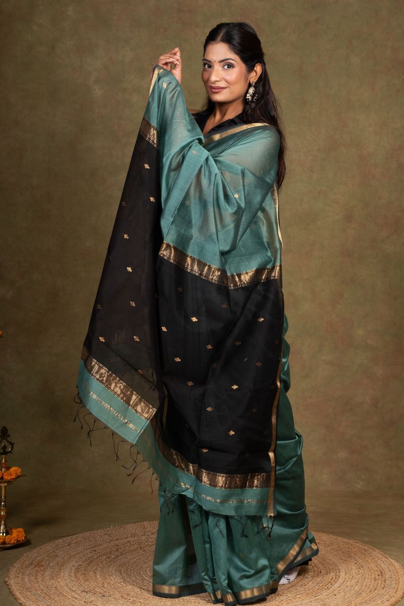 zari border Maheshwari SiCo Saree