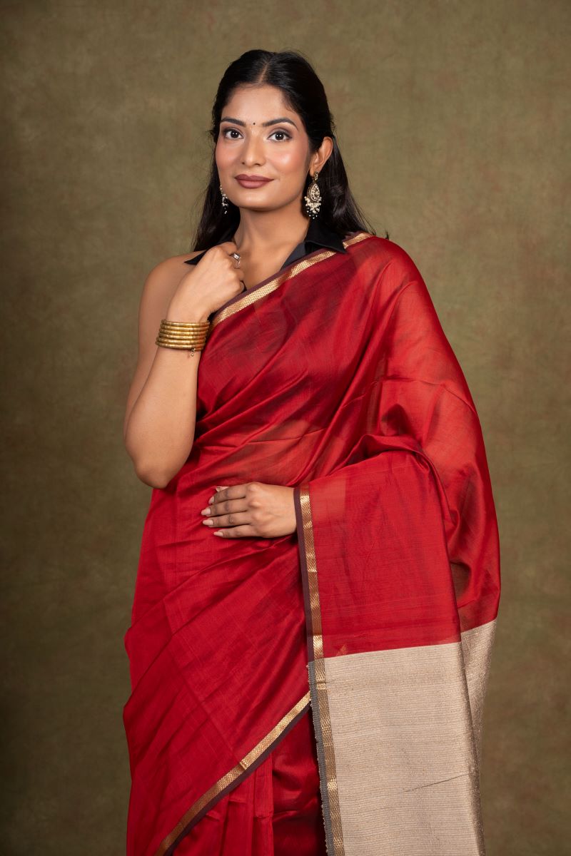 Maheshwari Cotton Silk Saree