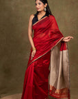 Ghicha Pallu Maheshwari Cotton Silk Saree