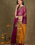 Zari Border Maheshwari Silk Saree