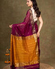 Zari Border Maheshwari Silk Saree